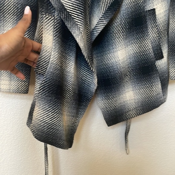 JACK by BBDakota Sz small S tie waist wrap jacket wool blend belted - Picture 6 of 11